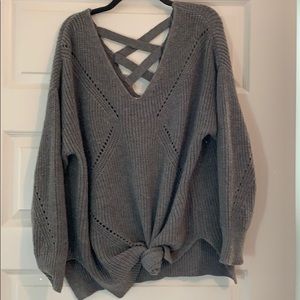 Cozy oversized grey sweater